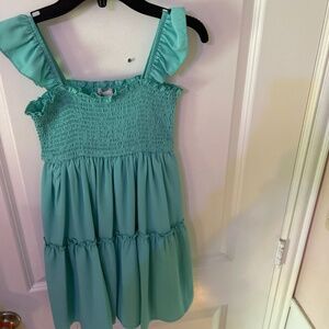 Girls blue sun dress nwt size M